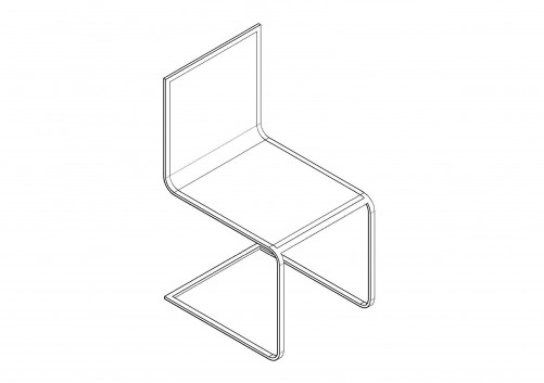 Chair illustration outline perspective 3d front back and side views black  and white color Stock Vector  Adobe Stock