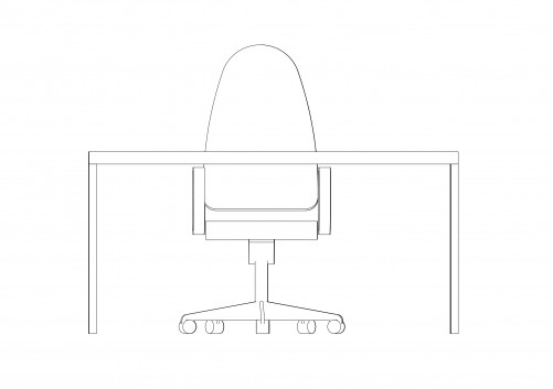 OFFICE DESK SET-UP ELEVATION | FREE CADS