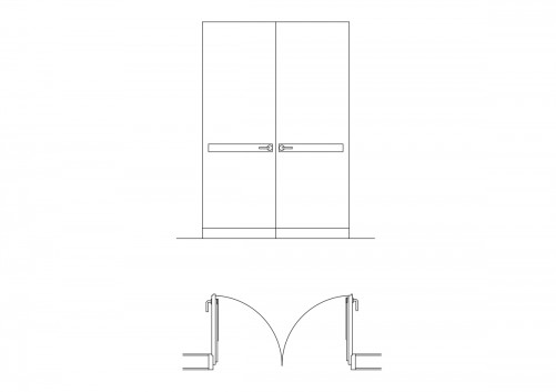 DOUBLE DOOR DRAWINGS | FREE CADS