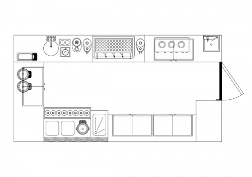 Professional Pantry Top View Free Cads