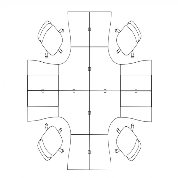 Office Cubicle CAD Block