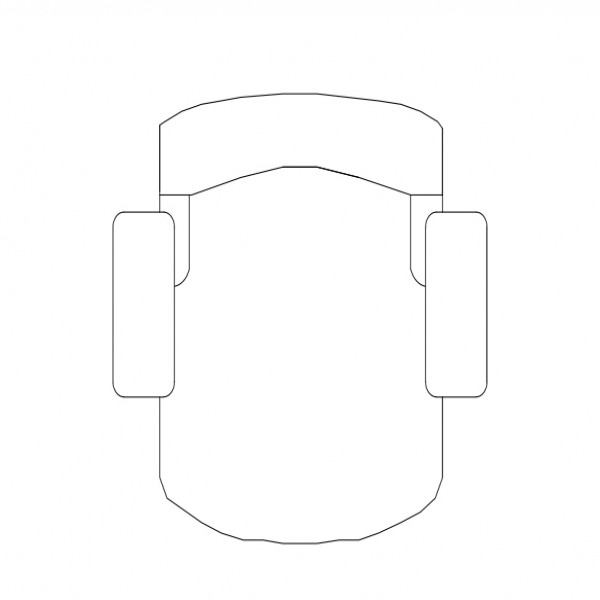 Office Chair Top View Drawing