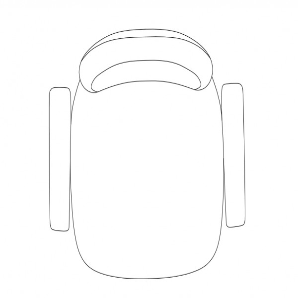 Office Chair Top View Drawing