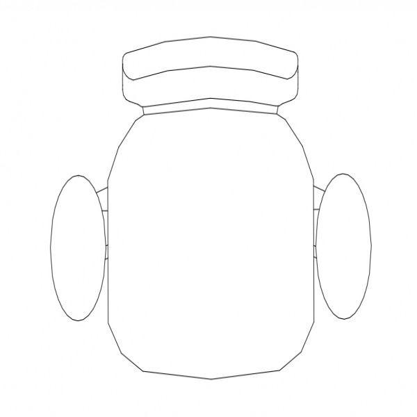 Office Chair Top View Drawing