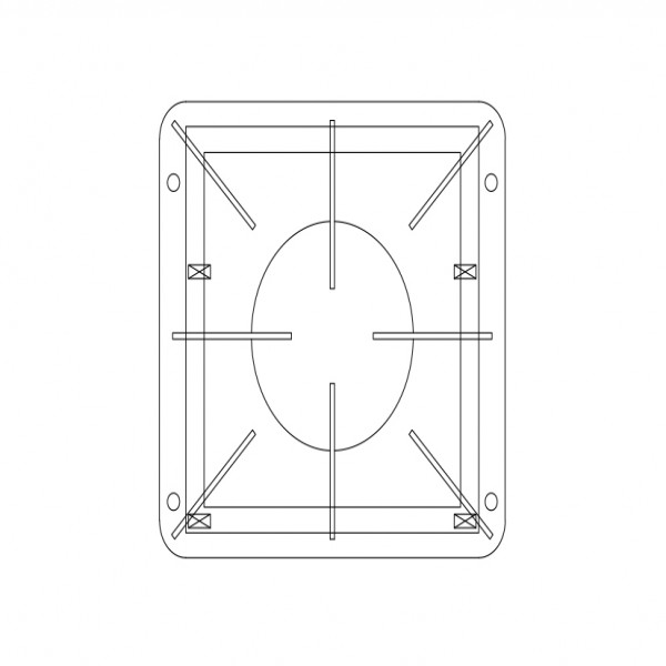 FREE SINGLE HOB TOP VIEW CAD BLOCK – DWG, DXF, PDF FORMAT | FREE CADS