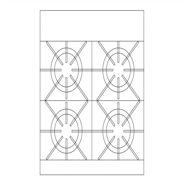 FREE MULTIPLE HOB TOP VIEW CAD BLOCK – DWG, DXF, PDF FORMAT | FREE CADS