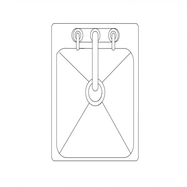 SINGLE KITCHEN SINK TOP VIEW | FREE CADS