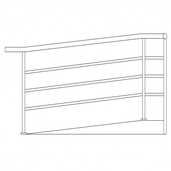 RAMP RAILING ELEVATION FREE CADS