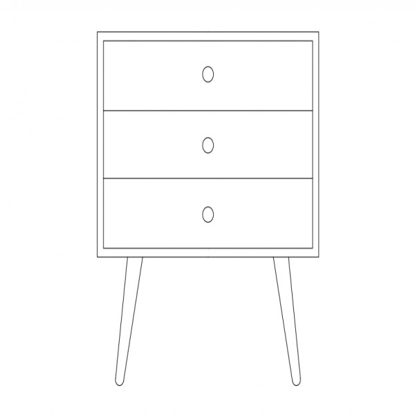 Bedside Table Elevation Cad Block Kaley Furniture vrogue.co