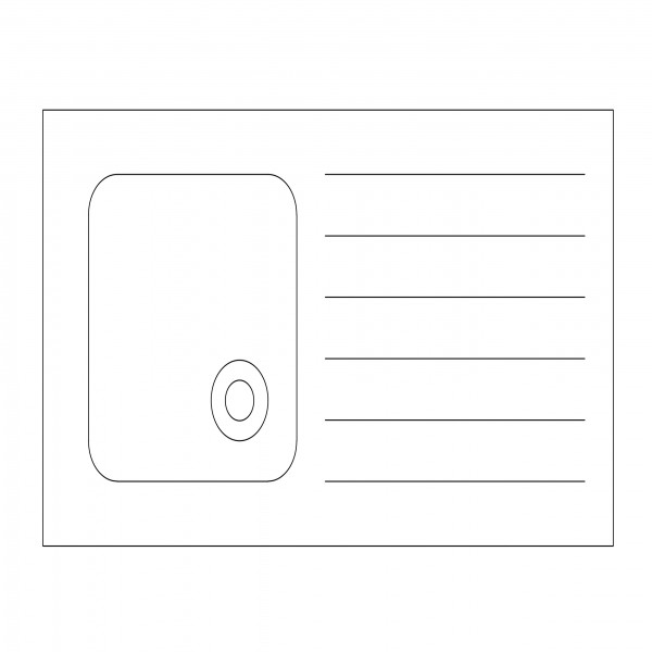 SINGLE KITCHEN SINK TOP VIEW | FREE CADS