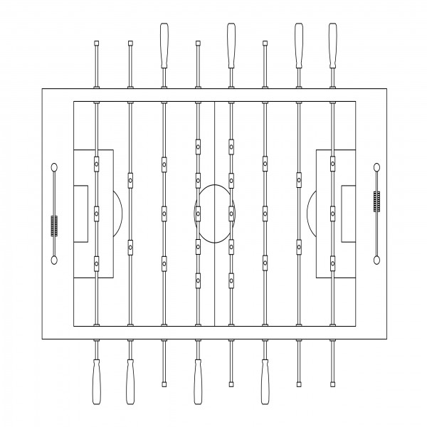 FOOSBALL TOP VIEW FREE CADS