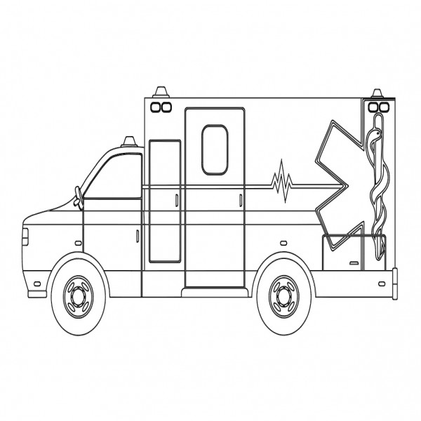 AMBULANCE SIDE VIEW FREE CADS