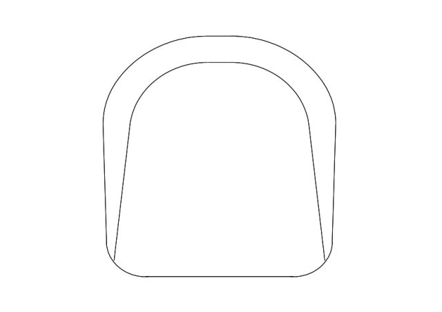Free Armchair top view CAD Block – DWG, DXF, PDF Format