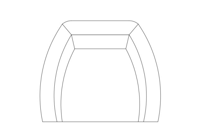 Free Armchair top view CAD Block – DWG, DXF, PDF Format