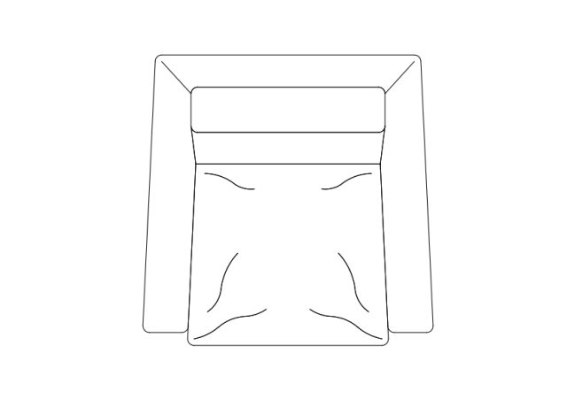 Free Armchair top view CAD Block – DWG, DXF, PDF Format