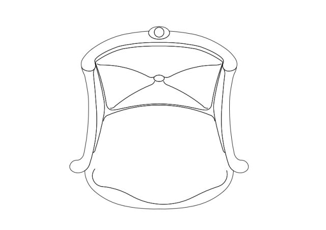 Free Armchair top view CAD Block – DWG, DXF, PDF Format