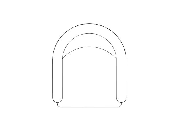 Free Armchair top view CAD Block – DWG, DXF, PDF Format