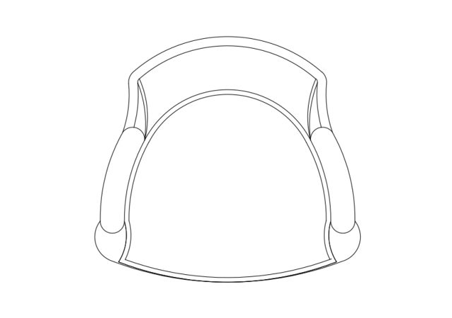 Free Chair top view CAD Block – DWG, DXF, PDF Format