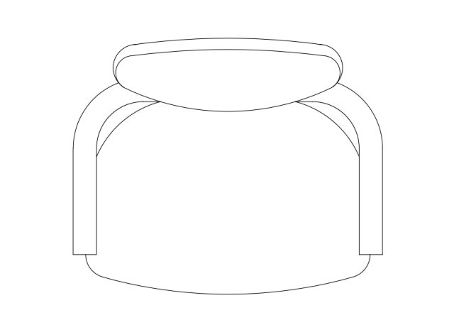 Free Chair top view CAD Block – DWG, DXF, PDF Format