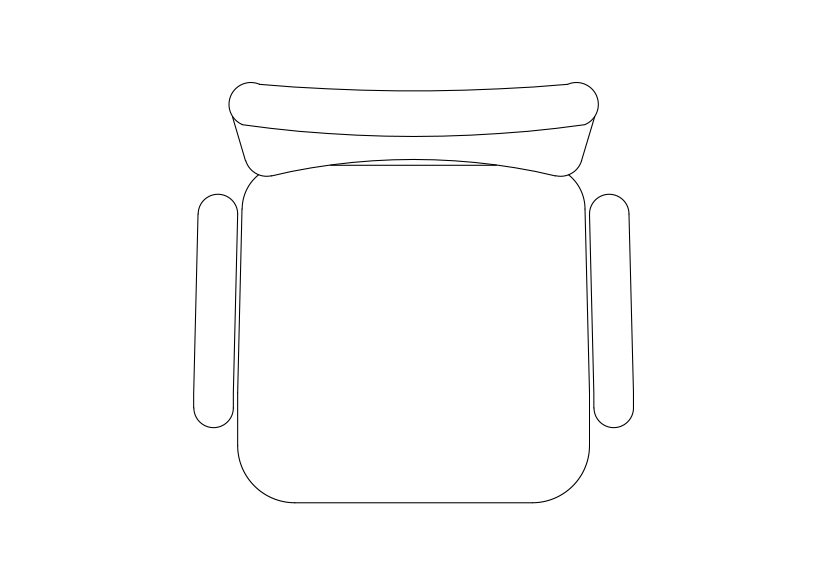 Free Chair top view CAD Block – DWG, DXF, PDF Format