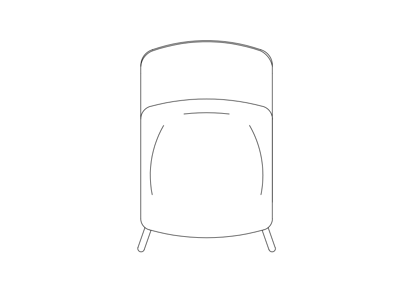 Free Chair top view CAD Block – DWG, DXF, PDF Format