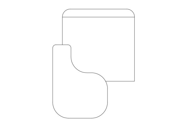 Free Classroom chair top view CAD Block – DWG, DXF, PDF Format