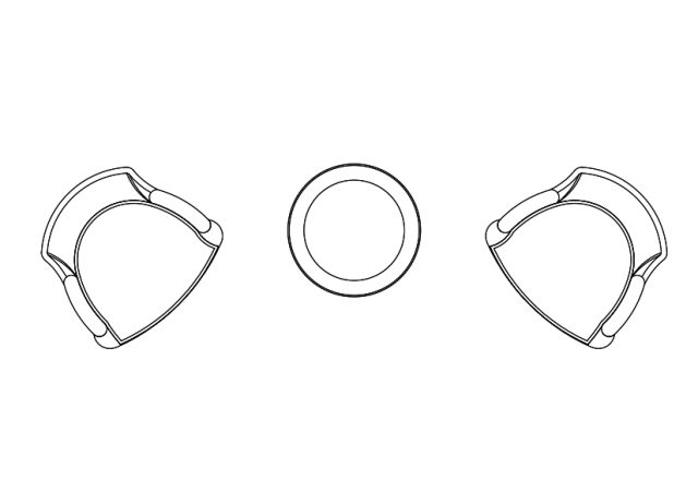 Free Armchairs & table set-up top view CAD Block – DWG, DXF, PDF Format