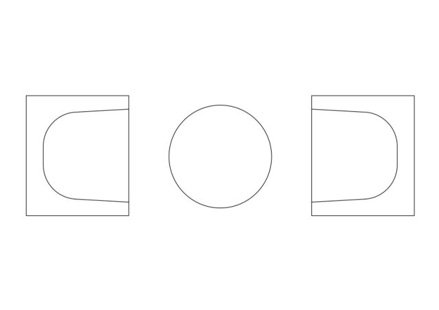 Free Armchairs & table set-up top view CAD Block – DWG, DXF, PDF Format