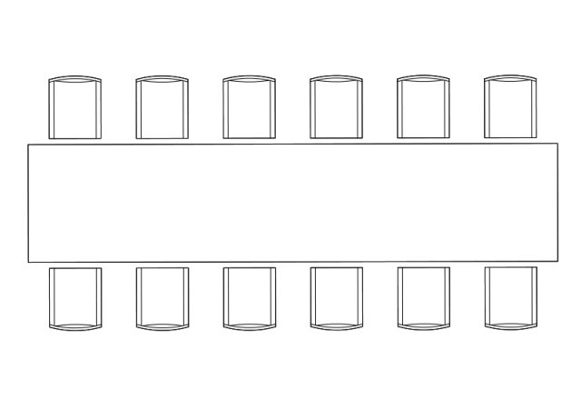 Free Chairs & Dining table set-up top view CAD Block – DWG, DXF, PDF Format