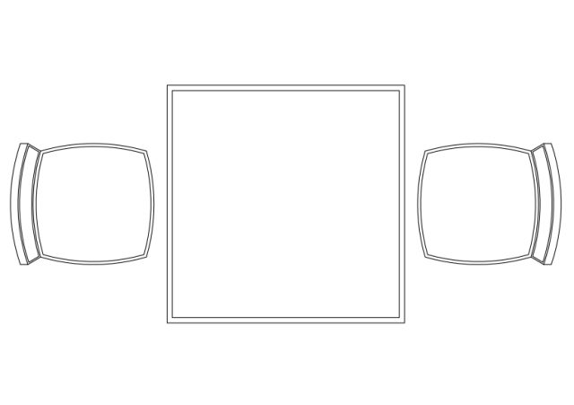 Free Chairs & Dining table set-up top view CAD Block – DWG, DXF, PDF Format