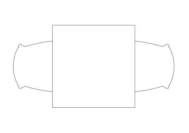 Free Chairs & Dining table set-up top view CAD Block – DWG, DXF, PDF Format