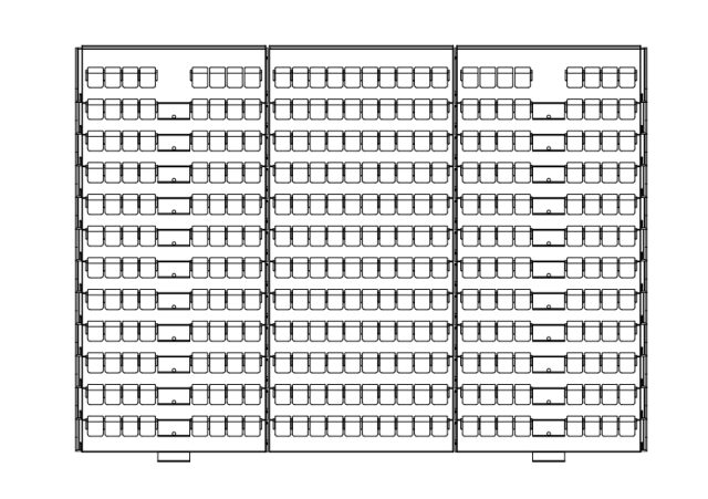 Free Grand Stand top view CAD Block – DWG, DXF, PDF Format