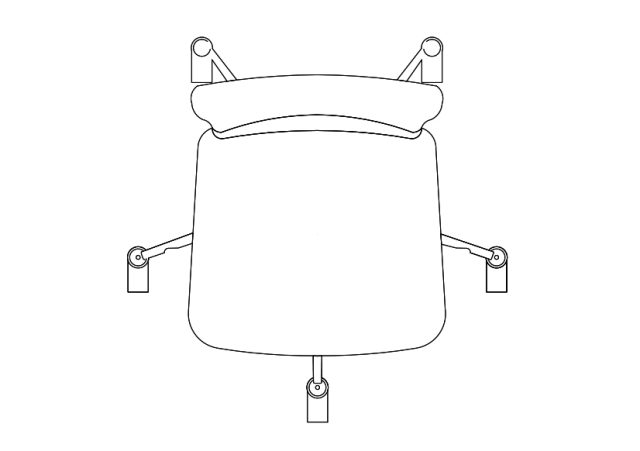 Free Office Chair top view CAD Block – DWG, DXF, PDF Format