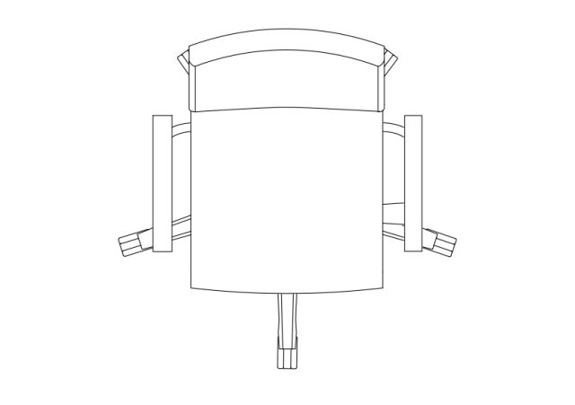 Free Office Chair top view CAD Block – DWG, DXF, PDF Format