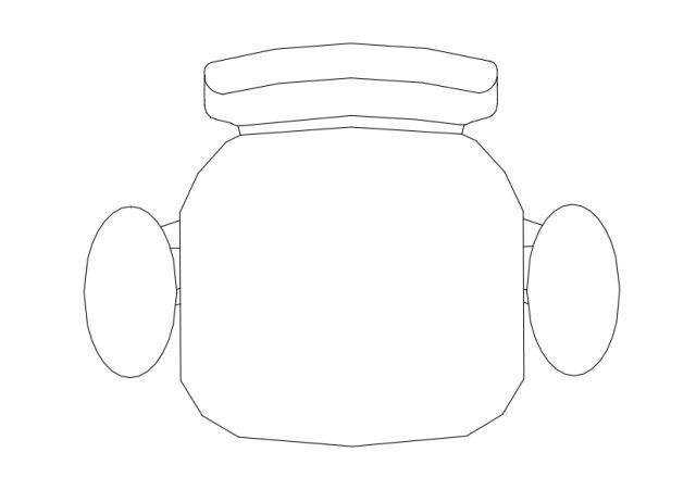 Free Office Chair top view CAD Block – DWG, DXF, PDF Format