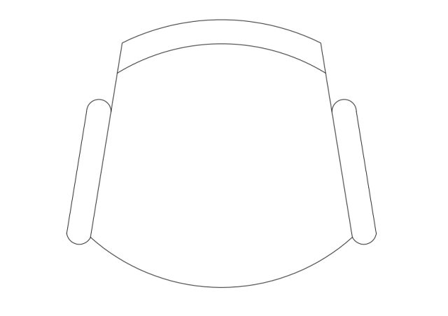 Free Office Chair top view CAD Block – DWG, DXF, PDF Format