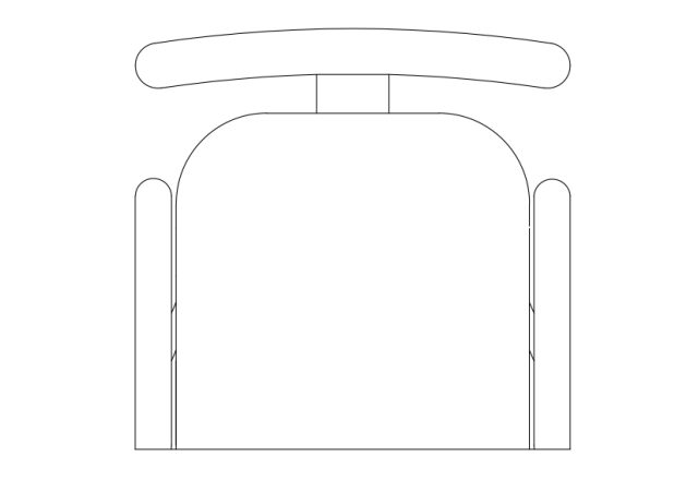 Free Office Chair top view CAD Block – DWG, DXF, PDF Format