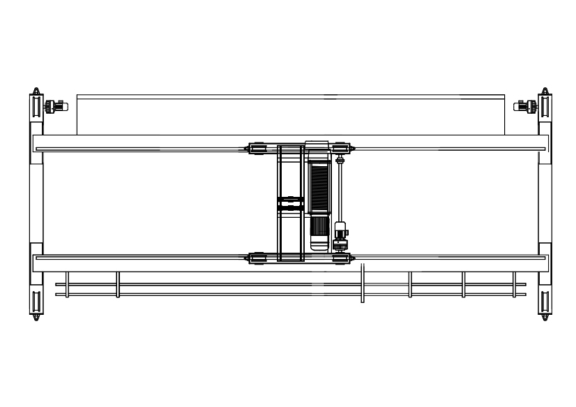 Free Crane Top View CAD Block – DWG, DXF, PDF Format