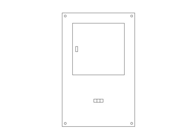 Free Distribution Board Elevation CAD Block – DWG, DXF, PDF Format