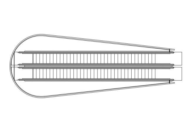 Free Double Escalator Top View CAD Block – DWG, DXF, PDF Format