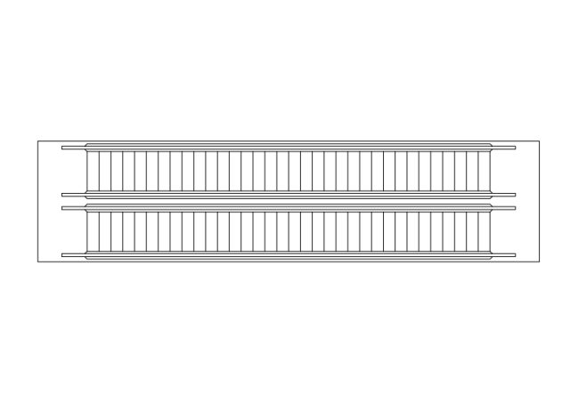 Free Double Escalator Top View CAD Block – DWG, DXF, PDF Format