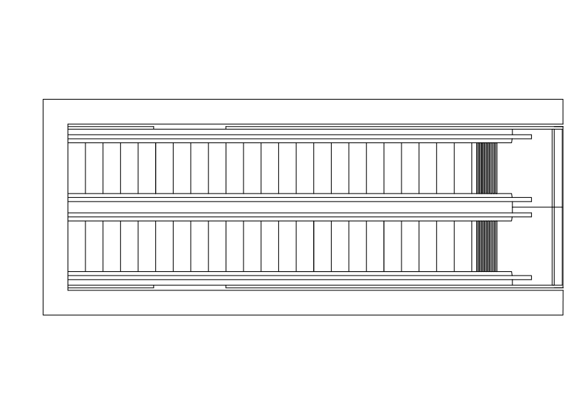 Free Double Escalator Top View CAD Block – DWG, DXF, PDF Format