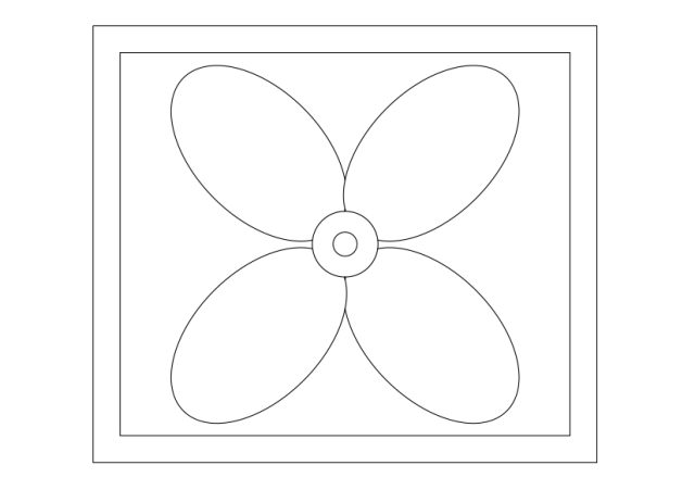 Free Fan Top View CAD Block – DWG, DXF, PDF Format