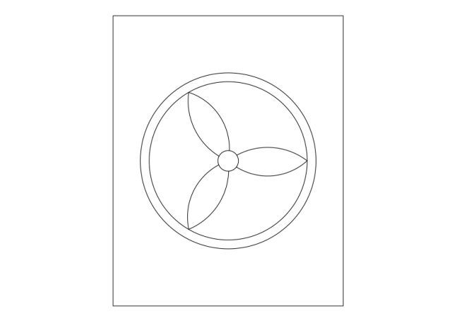 Free Fan Top View CAD Block – DWG, DXF, PDF Format