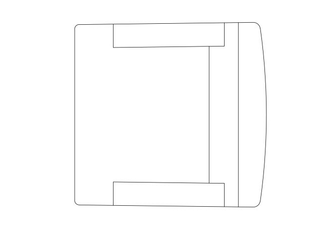 Free Armchair top view CAD Block – DWG, DXF, PDF Format