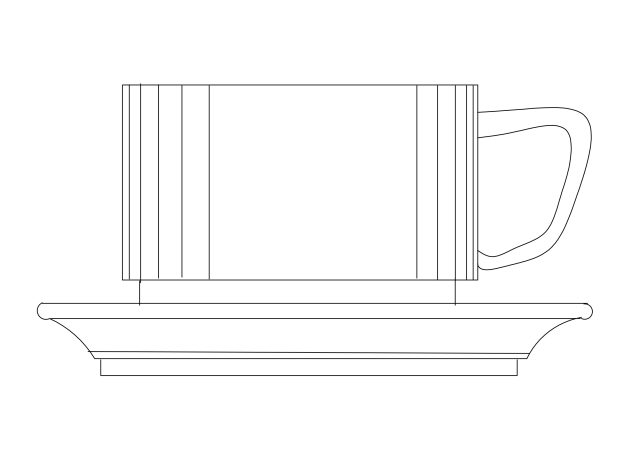 Free Coffee cup CAD Block – DWG, DXF, PDF Format
