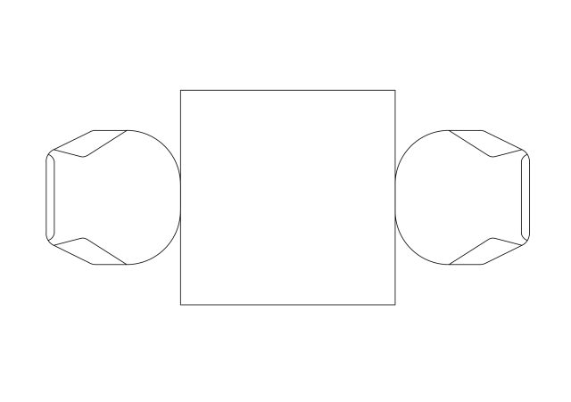 Free Chairs & Dining table set-up top view CAD Block – DWG, DXF, PDF Format