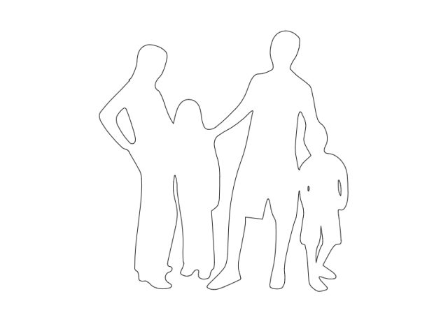 Free People Standing Elevation CAD Block – DWG, DXF, PDF Format