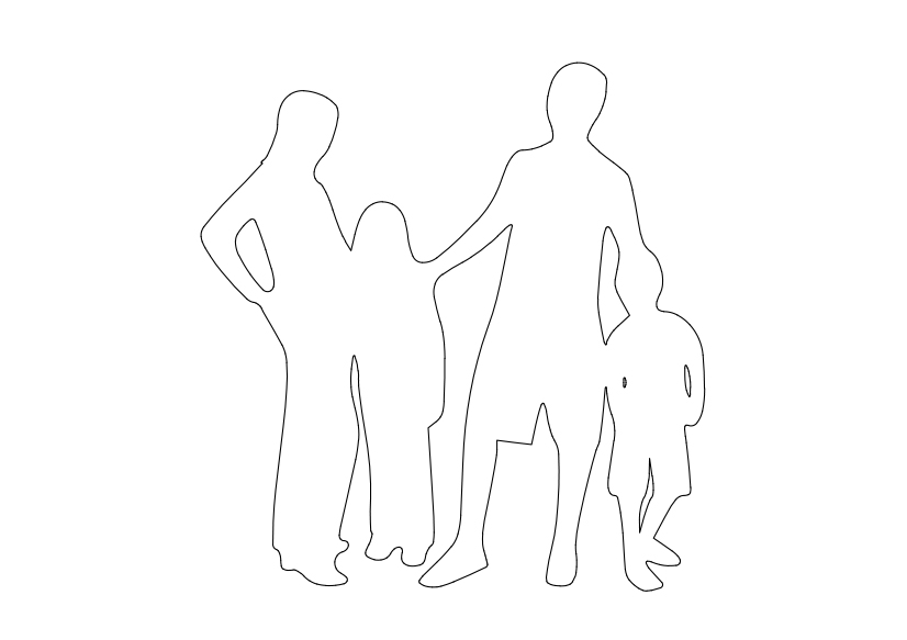 Free People Standing Elevation CAD Block – DWG, DXF, PDF Format