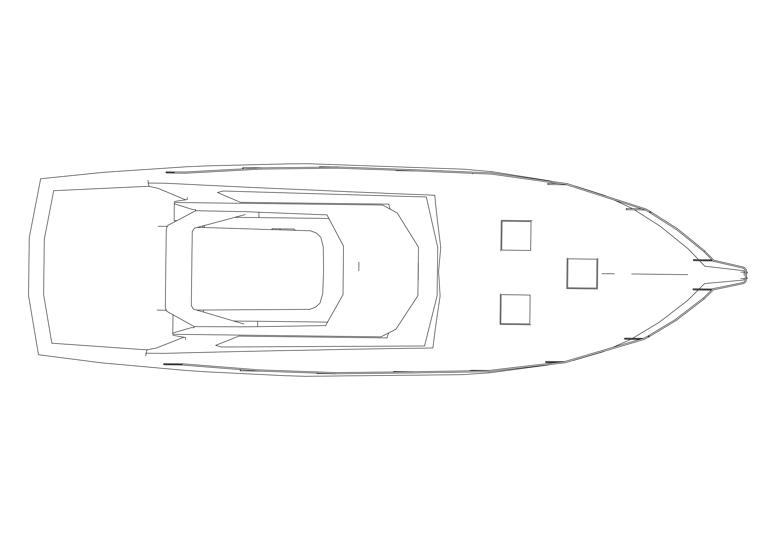 Free Boat Top View CAD Block – DWG, DXF, PDF Format